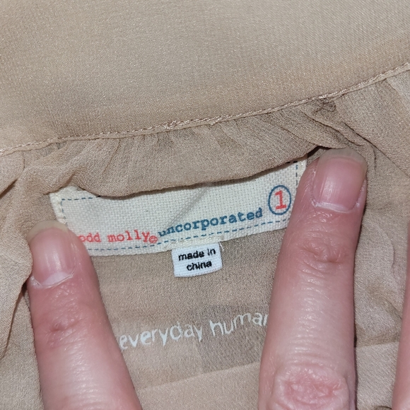 Odd Molly Anthropologie Lace Mesh Cardigan, VGUC, Size S - Picture 7 of 8